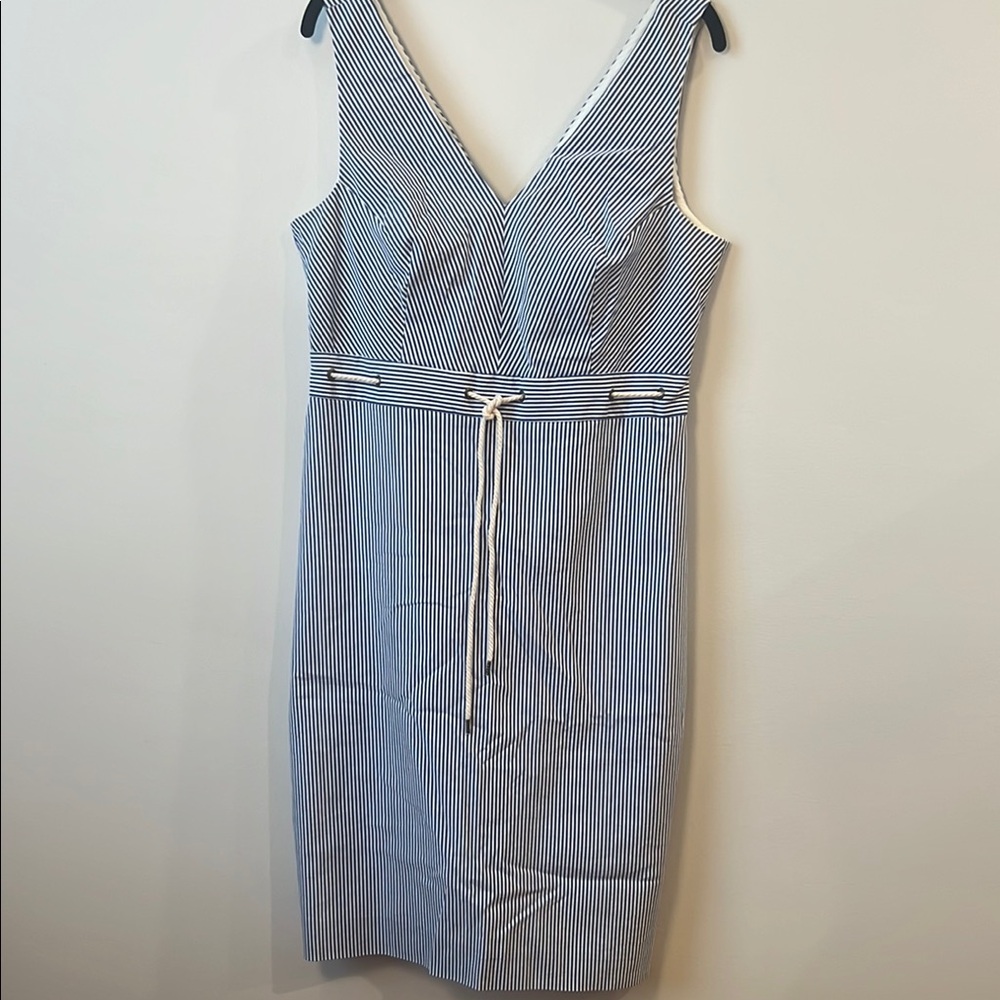 Jcrew striped Sleeveless Dress with Belt